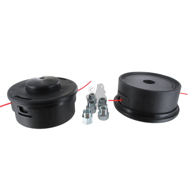 Tête fil nylon semi-automatique TAP-N-GO pour machines de cylindrées >35cc, avec adaptateurs M12 x 1,5 LFH. Sortie 2 fils