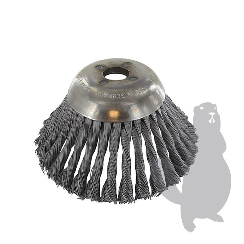 Tête de désherbage WEEDBRUSH avec 32 brins métal, diamètre 165mm x alésage 20mm