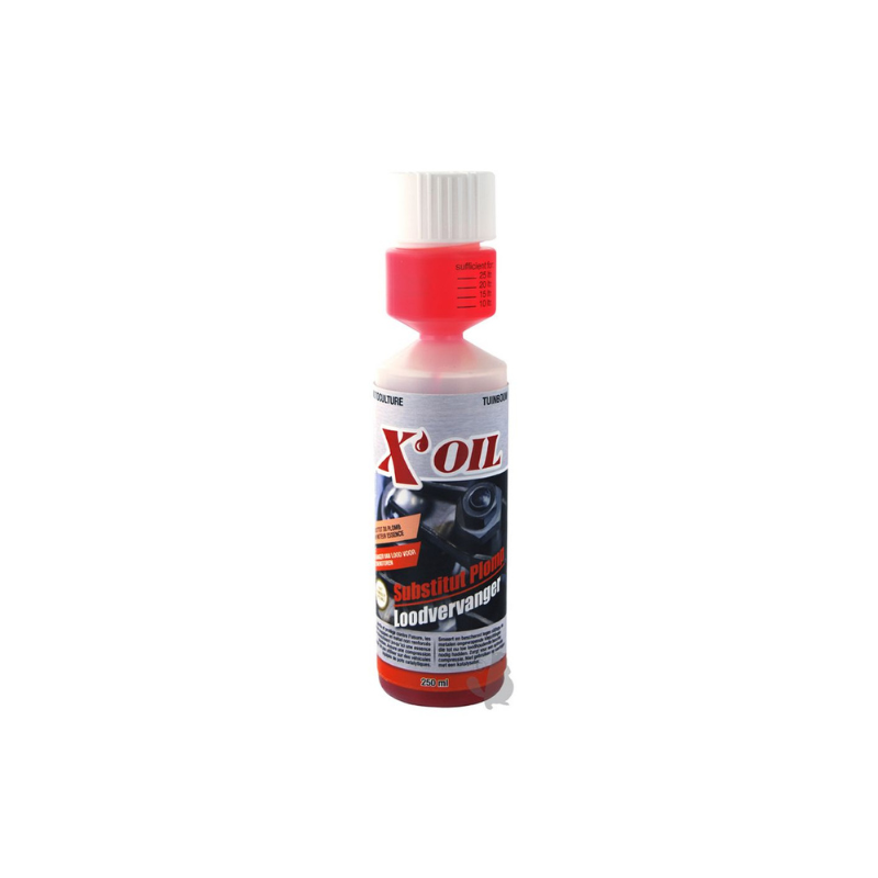 Additif essence et substitut de plomb pour tous les produits motoculture – Flacon de 250 ml / pour 250 litres.