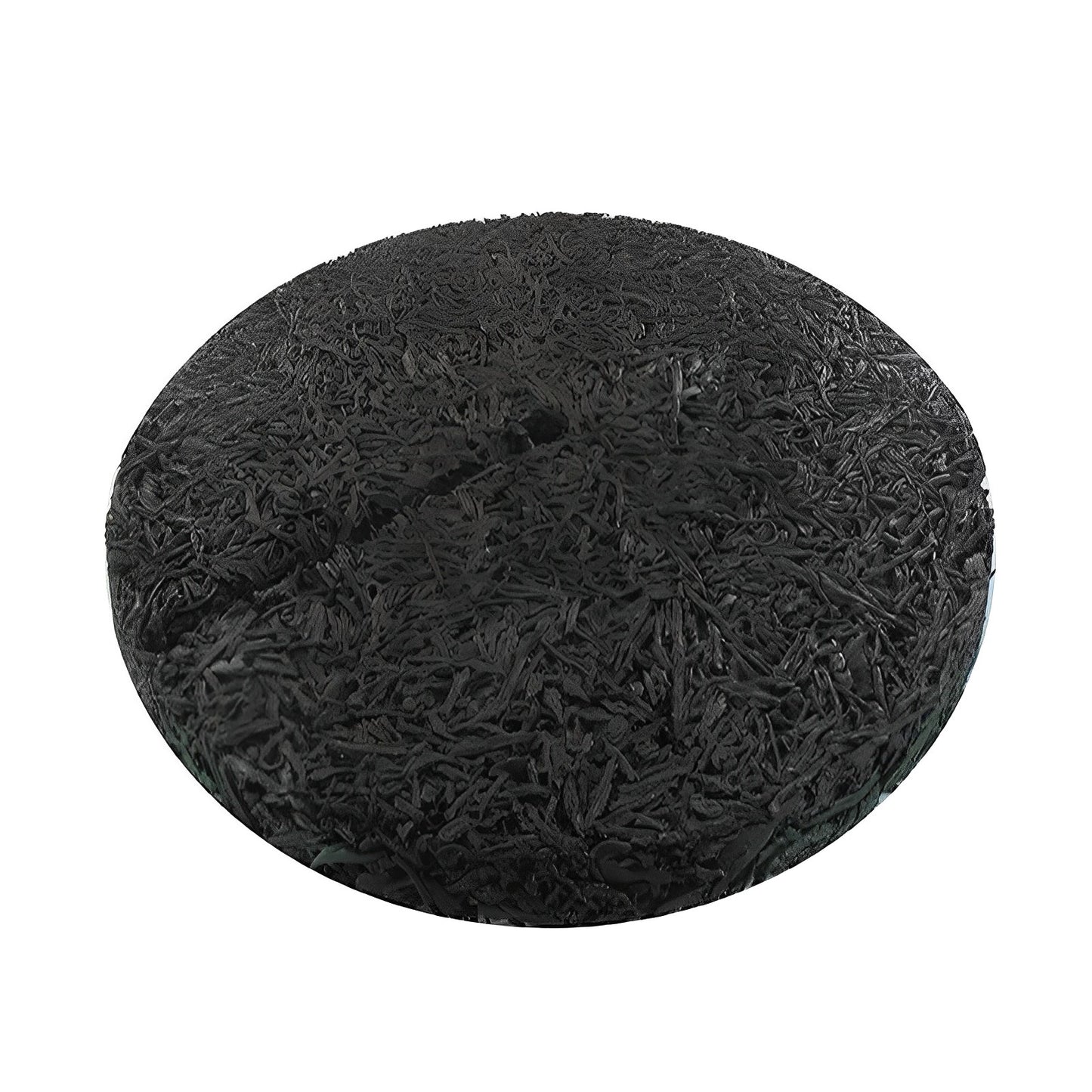 Tapis d'arbre rond en caoutchouc recyclé vers/marron, peut être utilisé autour d'un poteau ou d'un arbre. Ø ext: 30cm (12") - épaisseur 13mm - alésage : 10mm.