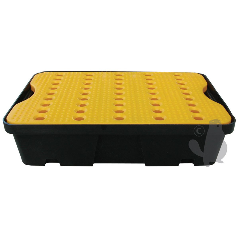 Palette / Plateau de rétention pour établi 30L, caillebotis antidérapante 100% polyéthylène, 100% recyclable