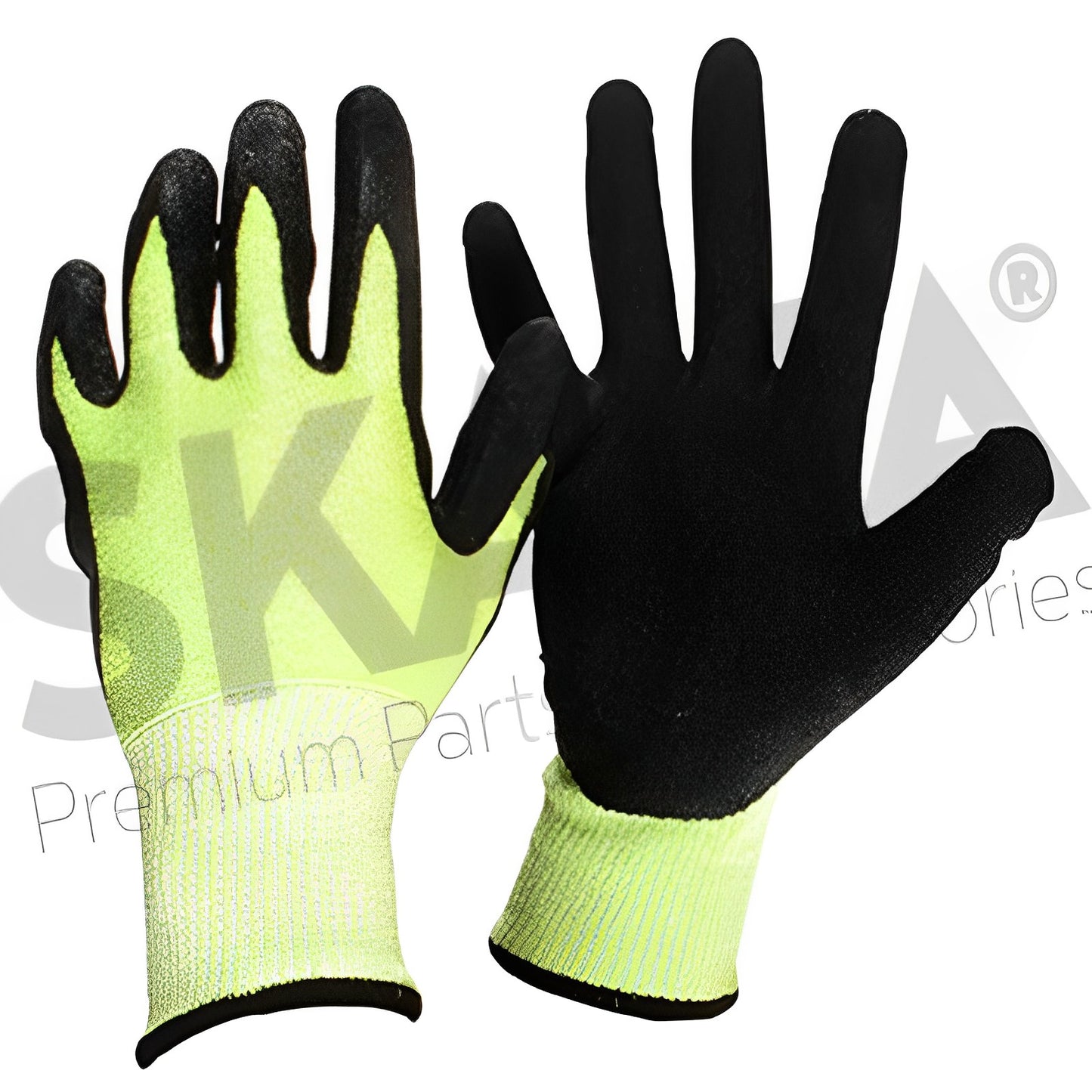 Gants en fibre de verre et SPANDEX enduit latex avec propriétés anti-vibration.Taille 10/L