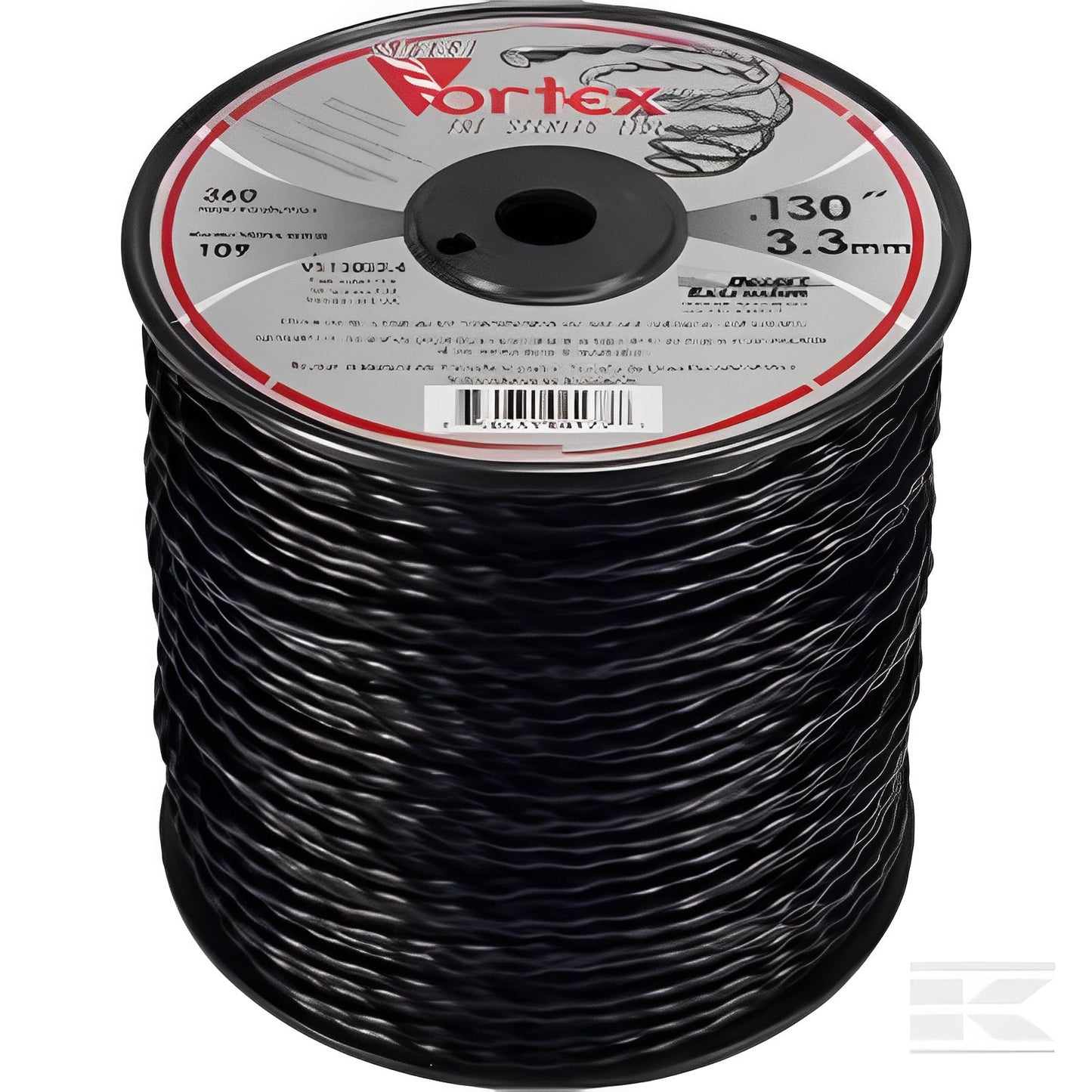 Fil nylon Vortex Ø 3,3mm 109,7m Torsadé noir
