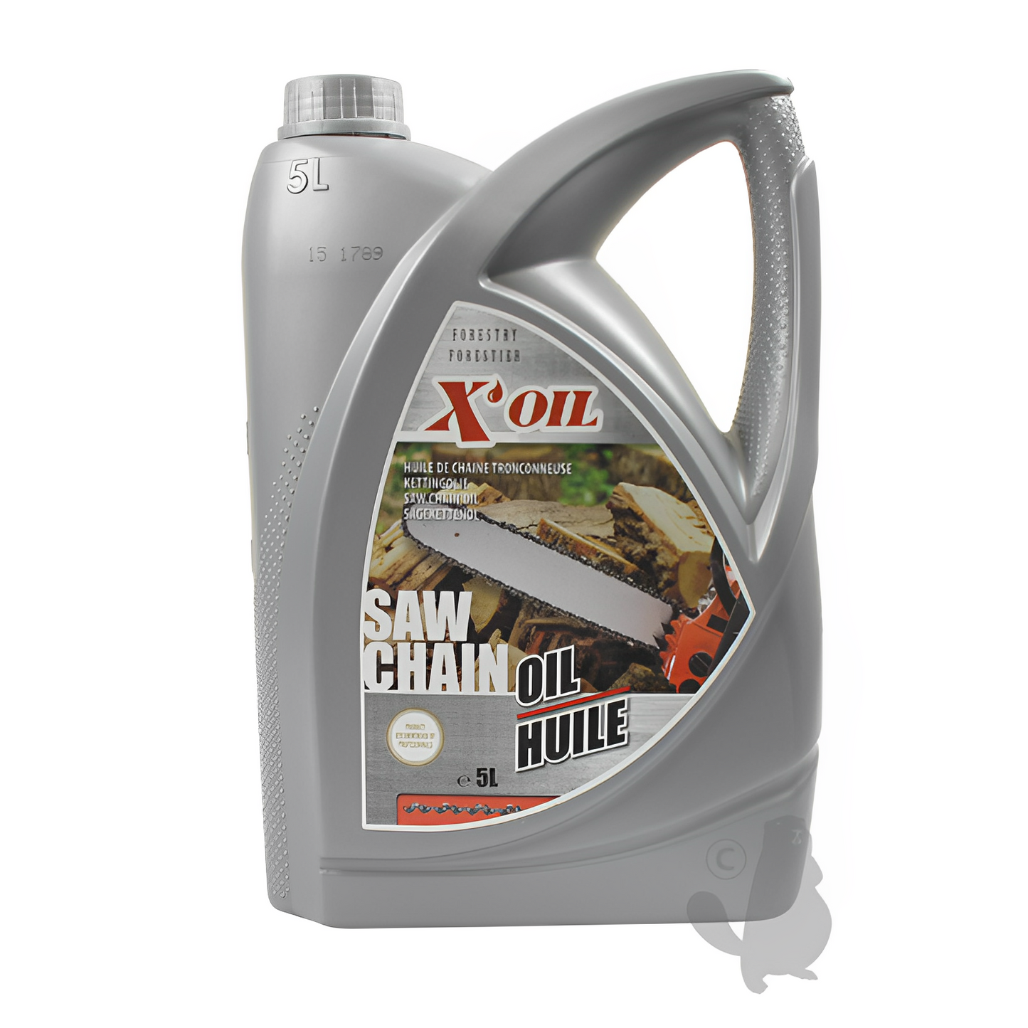 Huile de chaîne Super filante X’OIL bidon de 5 litres (Conditionnement de 4). Indice viscosité 97