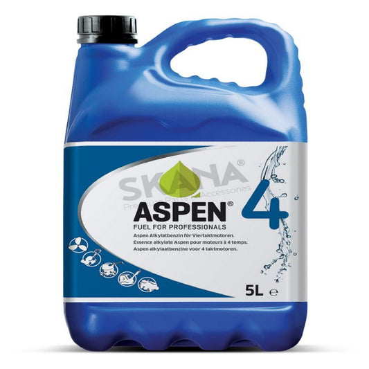 Carburant ASPEN 4 – 5 litres pour moteurs 4 temps. Conditionnement de 3