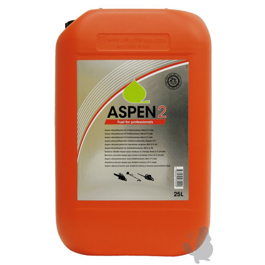 Carburant Aspen 2, FRT (Full Range Technology), mélange prêt à l’emploi avec 2% d’huile biodégradable pour moteur 2Temps, bidon de 25 litres