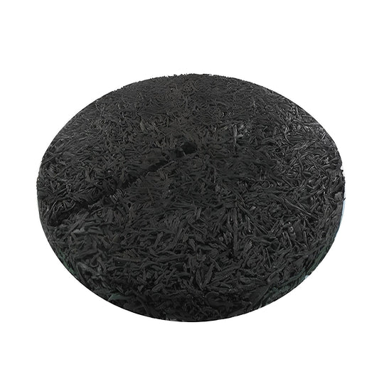 Tapis d'arbre rond en caoutchouc recyclé vers/marron, peut être utilisé autour d'un poteau ou d'un arbre. Ø ext: 30cm (12") - épaisseur 13mm - alésage : 10mm.
