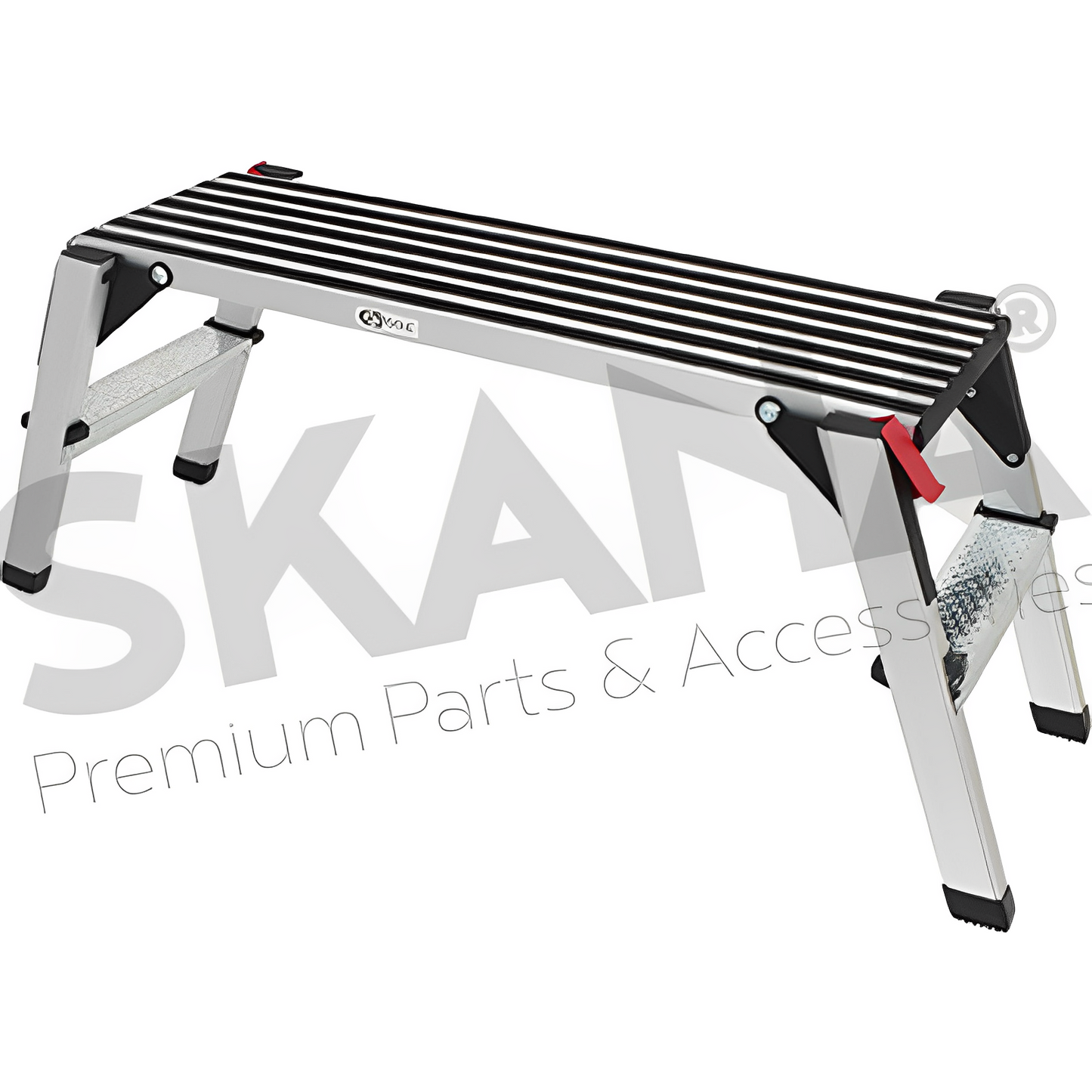 Marche pied / réhausseur de travail en aluminium, pliable avec surface anti-dérapante