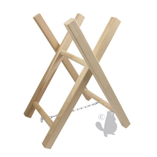 Chevalet de tronçonnage en bois (hêtre et/ou frêne) 2 tréteaux L : 63 cm – l : 40 cm