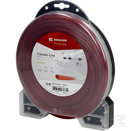 Fil de coupe Ø 2.4mm 69m carré rouge Kramp