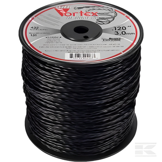 Fil nylon Vortex Ø 3mm 131,7m Torsadé noir.