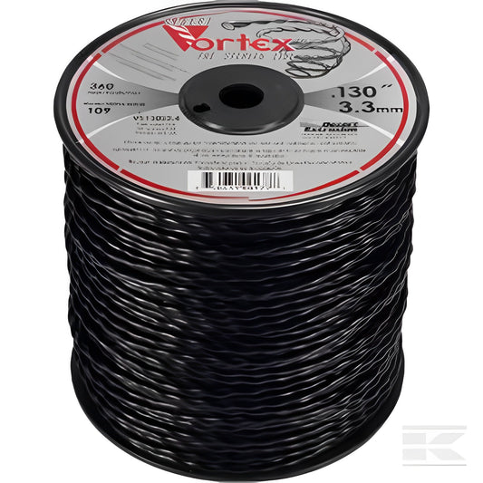 Fil nylon Vortex Ø 3,3mm 109,7m Torsadé noir