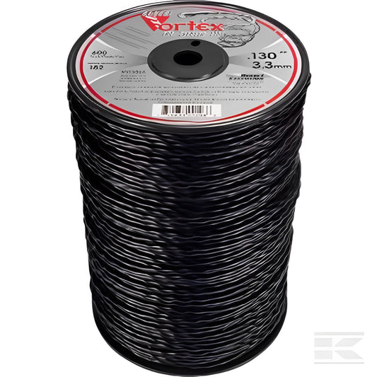 Fil nylon Vortex Ø 3,3mm 182,9m Torsadé noir
