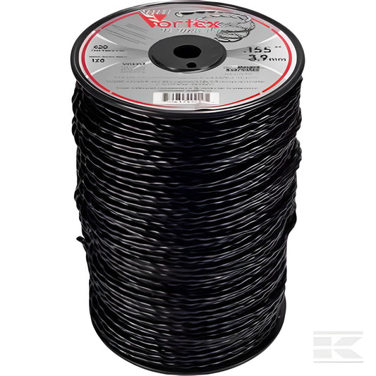 Fil nylon Vortex Ø 3,9mm 128m Torsadé noir