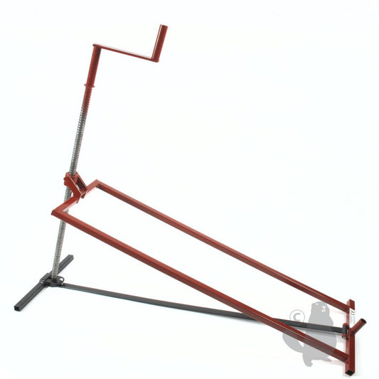 Cric à vis pour autoportées à levage latéral avec système de verrouillage et graisseur, pour une capacité de levage : 300kg et un angle maxi de 42°
